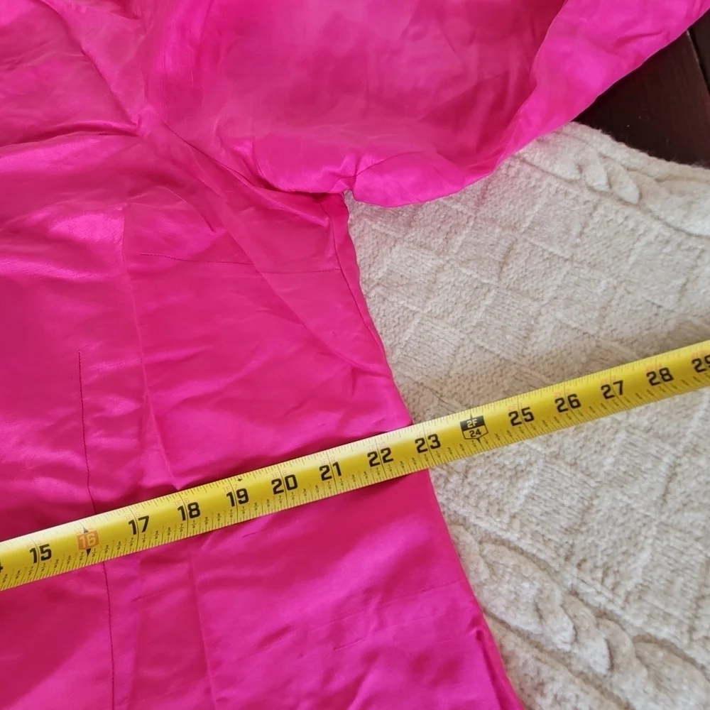 90s Robbie Bee Woman Button Down Silk Blouse size 1X Pink